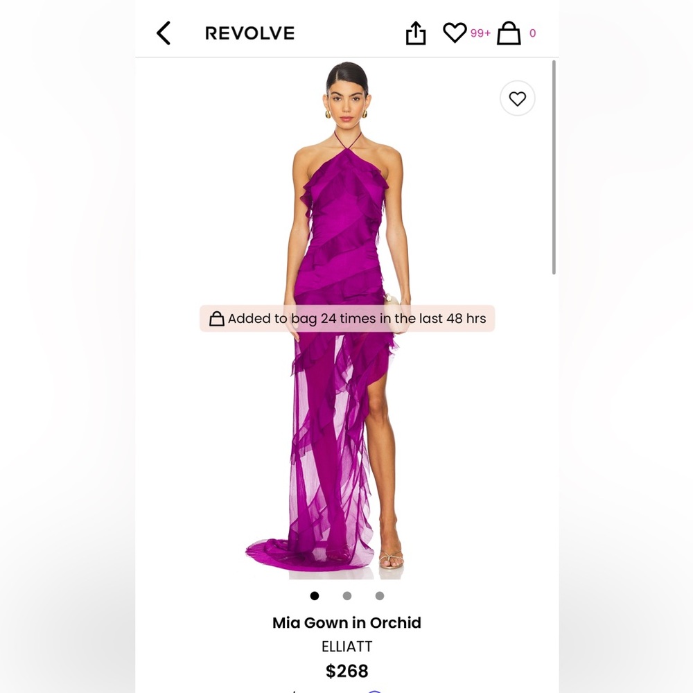 Elliatt Mia Gown in Orchid